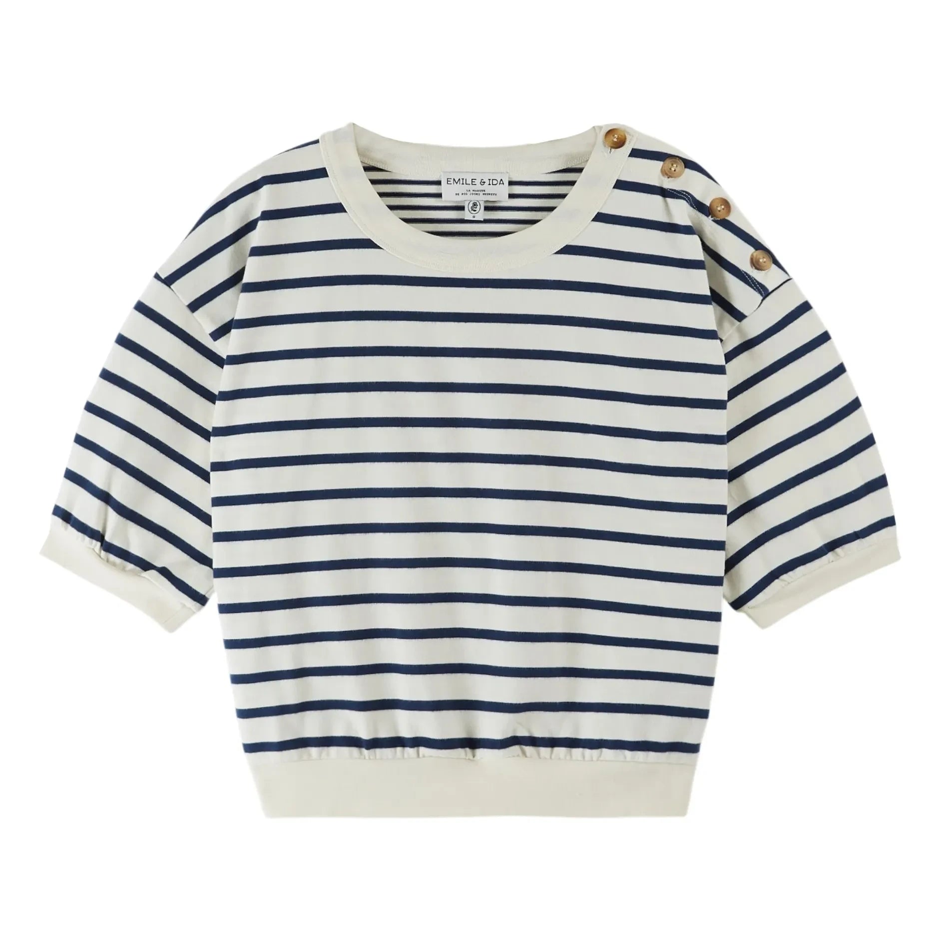 Emile et Ida - Sweat Marinière Organic Cotton | Navy blue