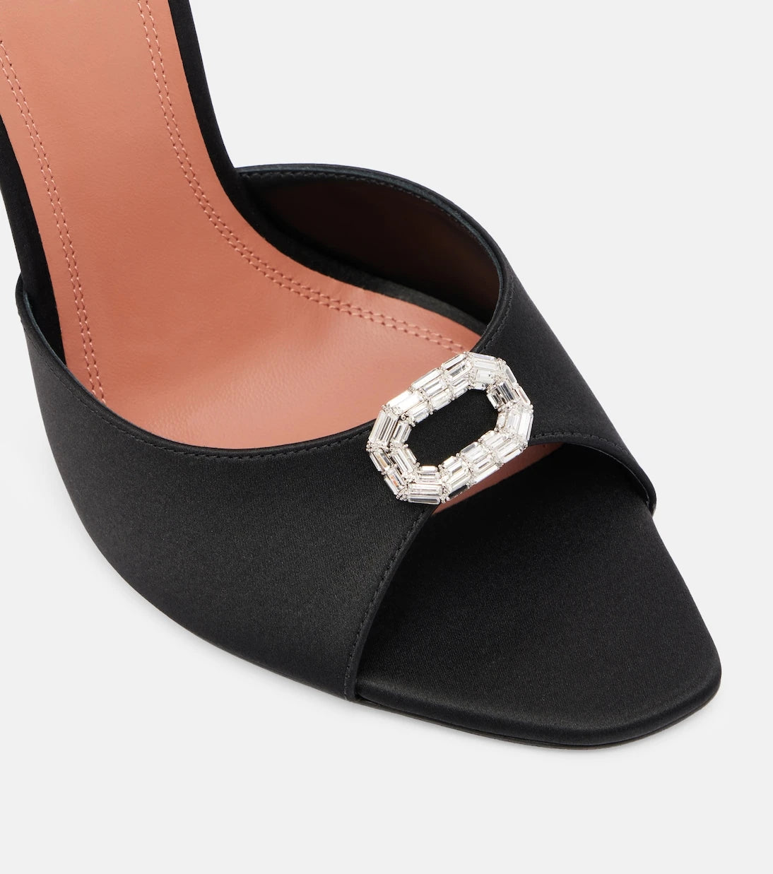 Amina Muaddi - Camelia embellished satin mules