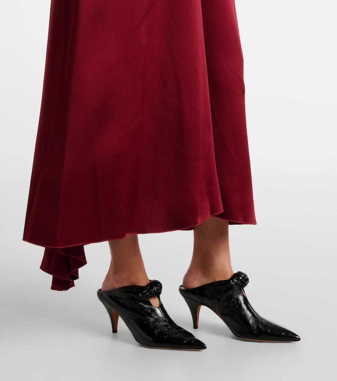 Victoria Beckham - Draped crêpe satin midi dress