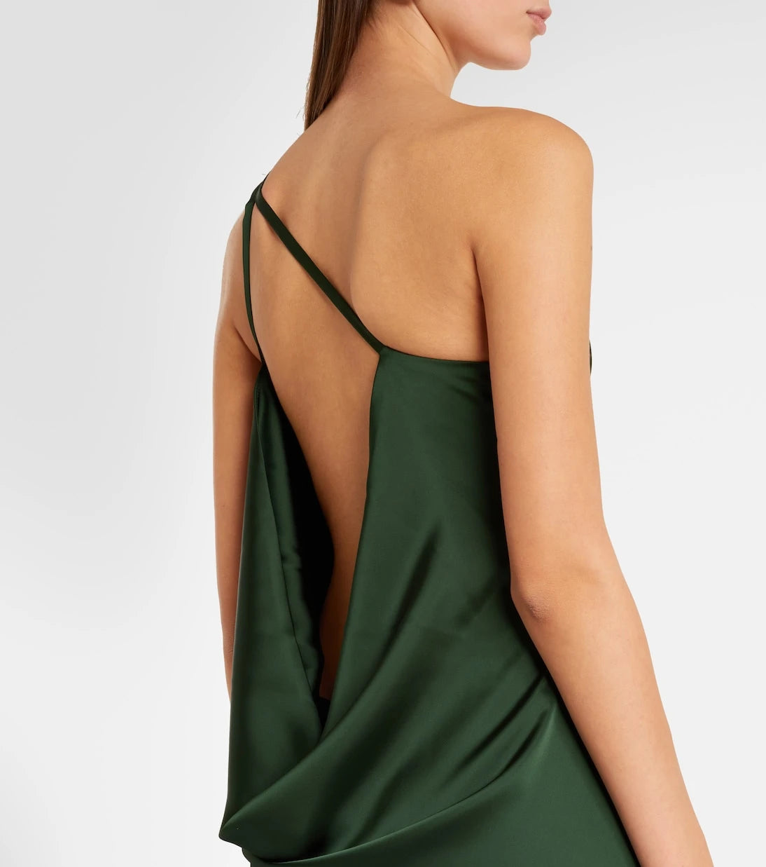 Norma Kamali - One-shoulder satin gown