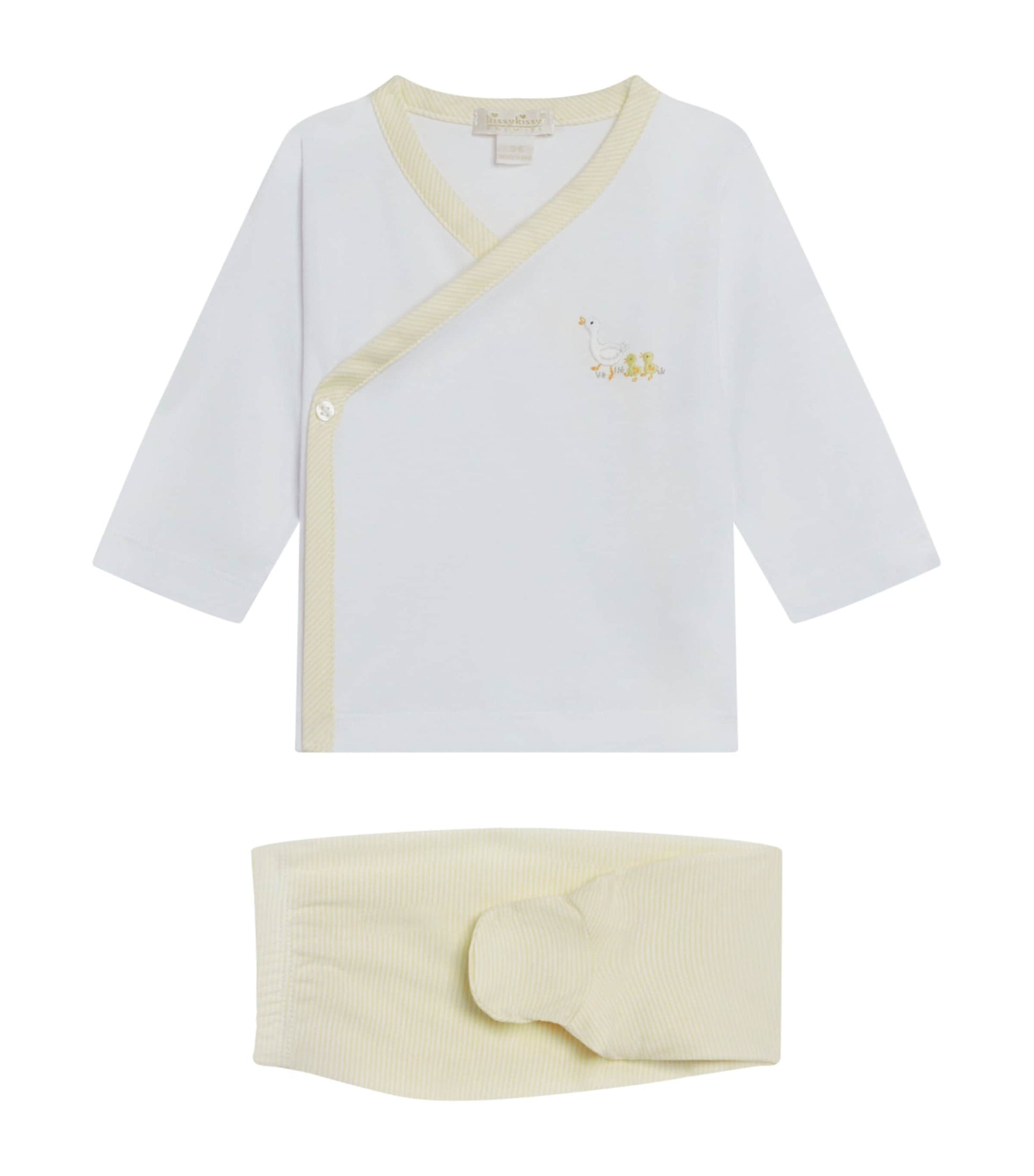 Pima Cotton Duckling Top and Footed Trousers Set (Newborn-6 Months)