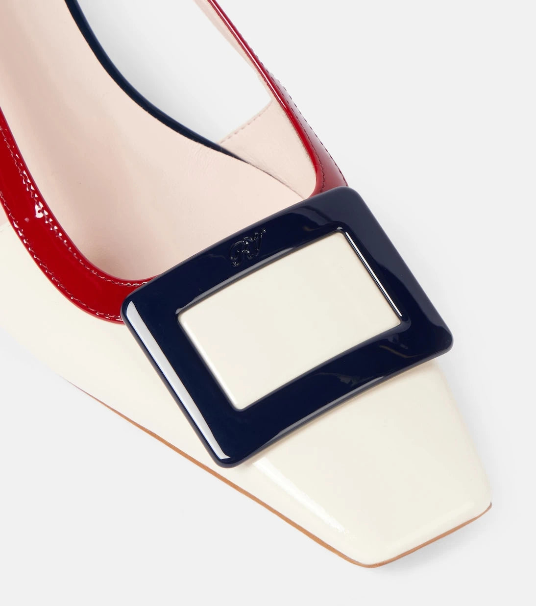 Roger Vivier - Belle Vivier 45 patent leather slingback pumps