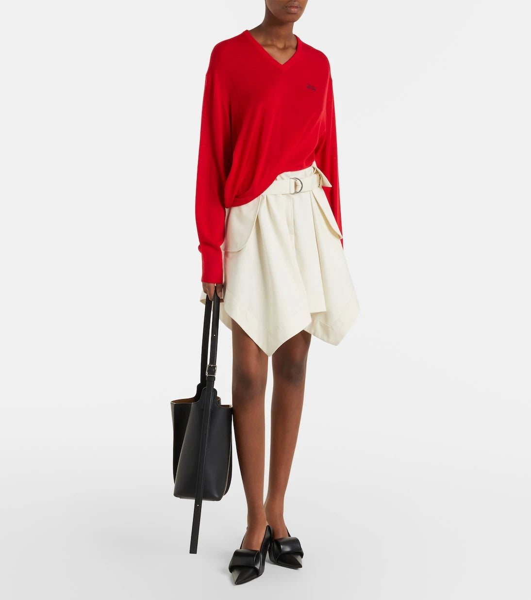 Loewe - Cotton and silk gabardine miniskirt