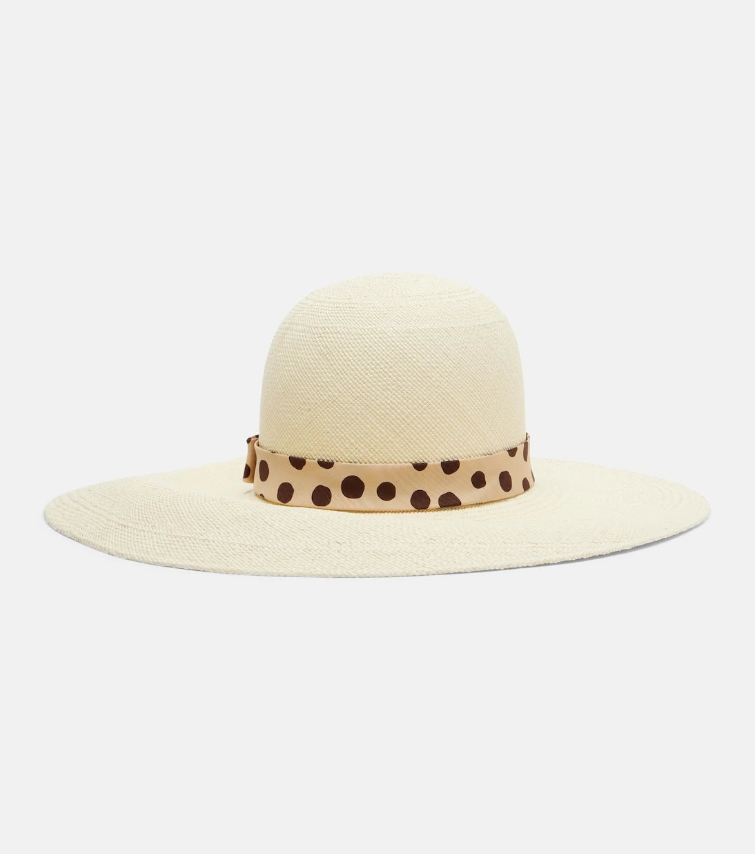 Valentino - Polka-dot straw boater hat
