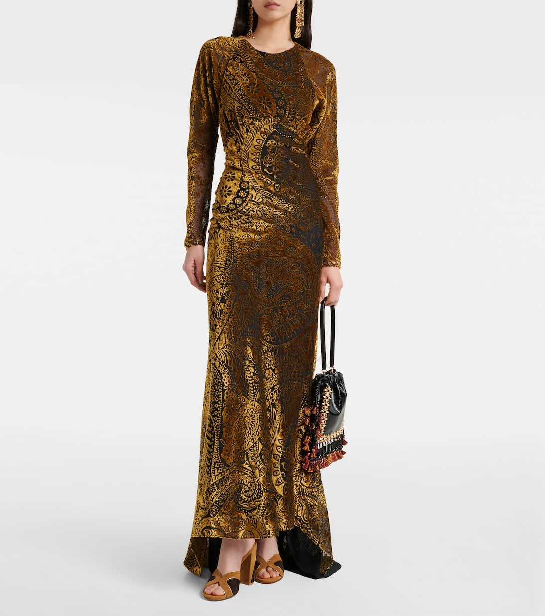Etro - Paisley jacquard maxi dress