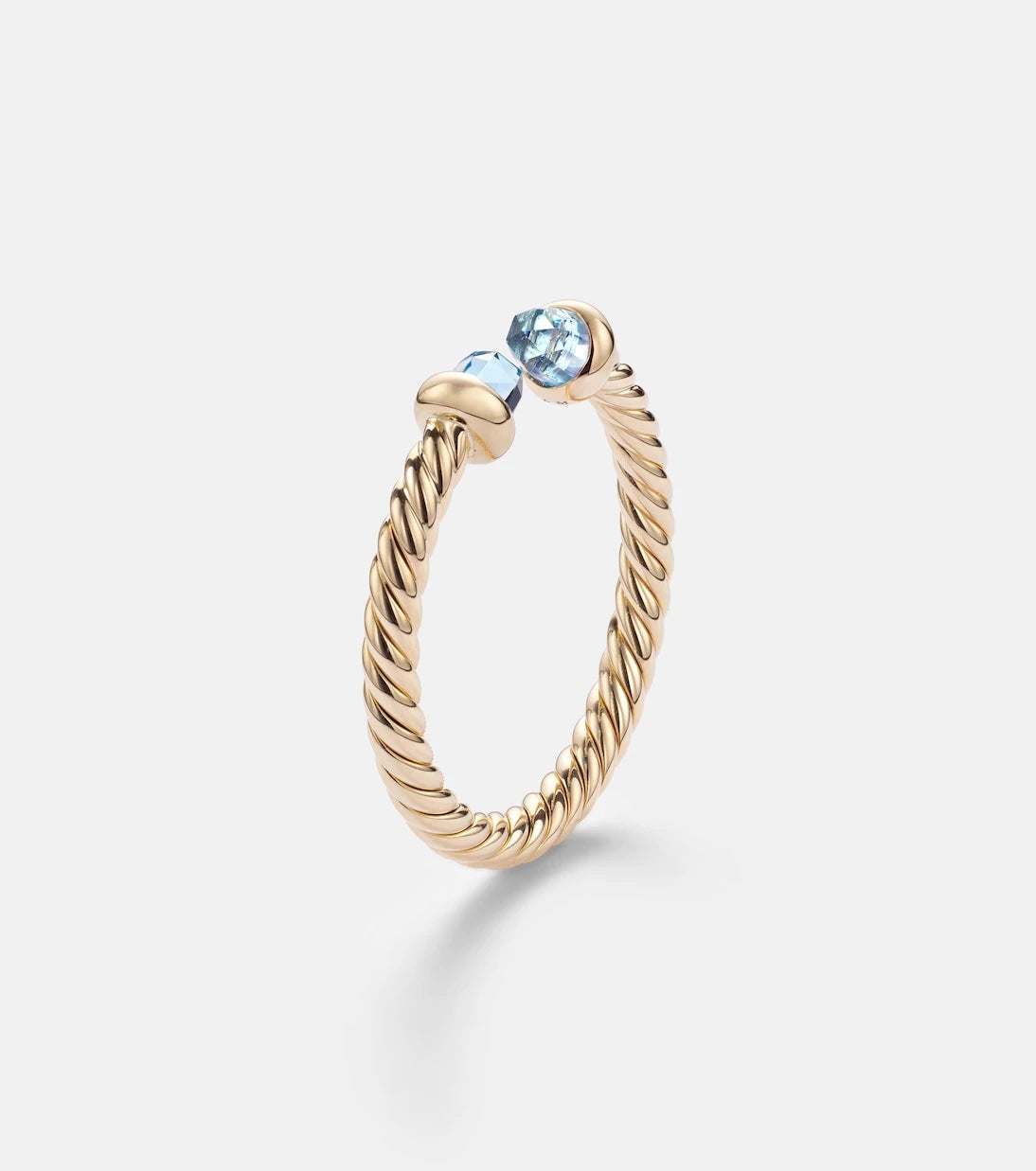 David Yurman - Cablespira® Micro 18kt gold ring with topaz