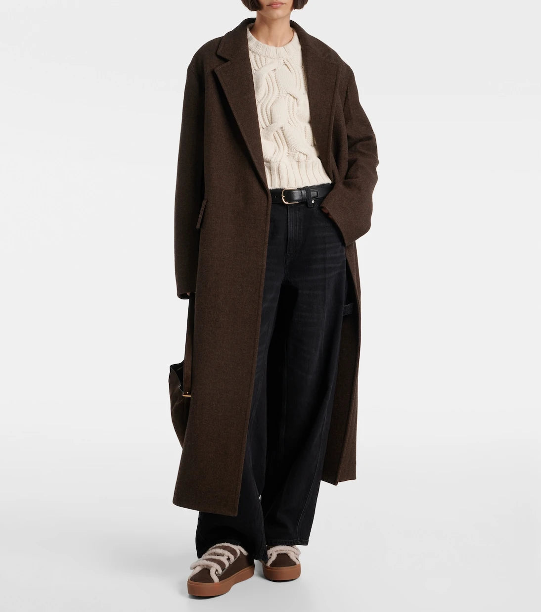 Inuikii - Shearling-trimmed suede low-top sneakers