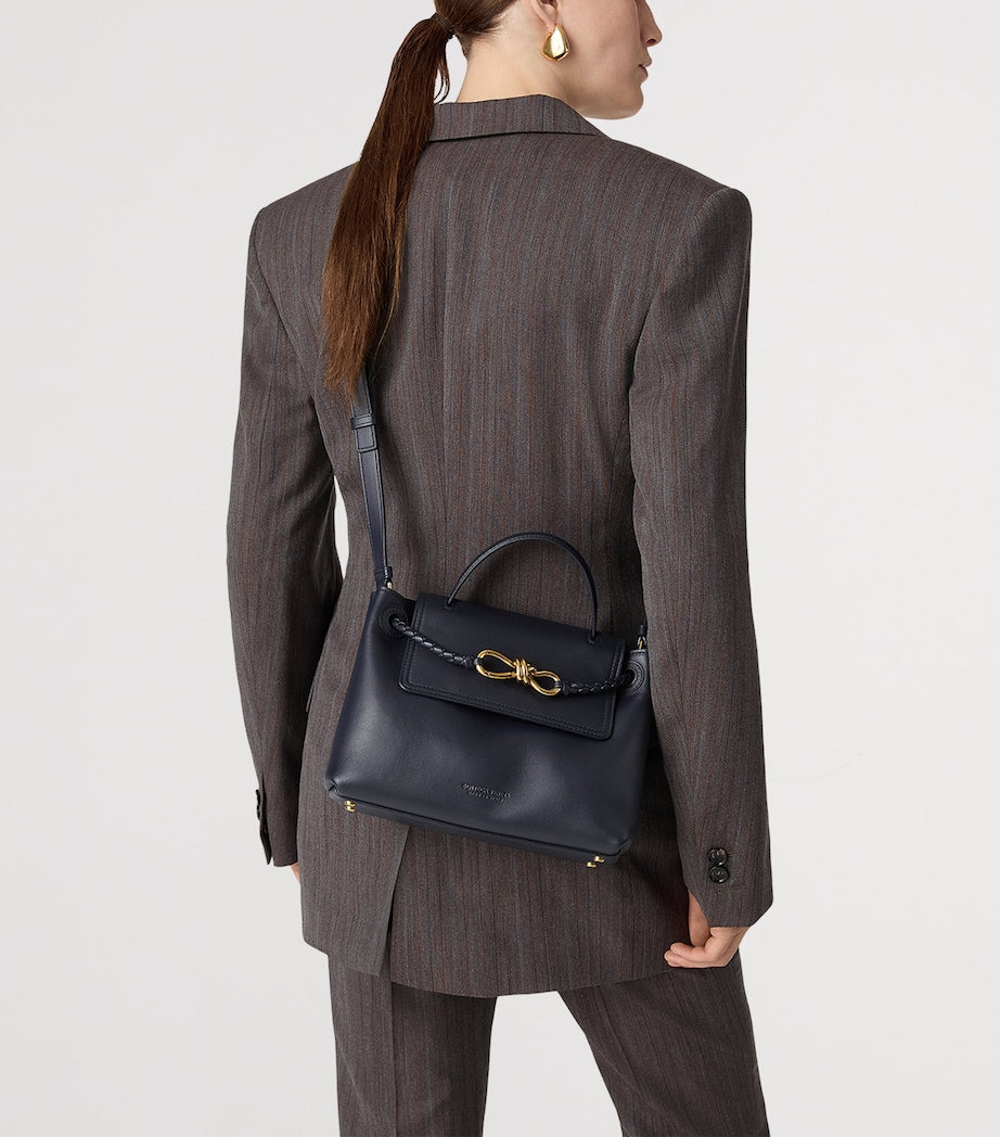 Blue Leather Ciao Ciao Top-Handle Bag