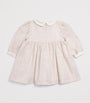 Patachou Pink Leaf Print Shirred Dress (6 Months-4 Years)