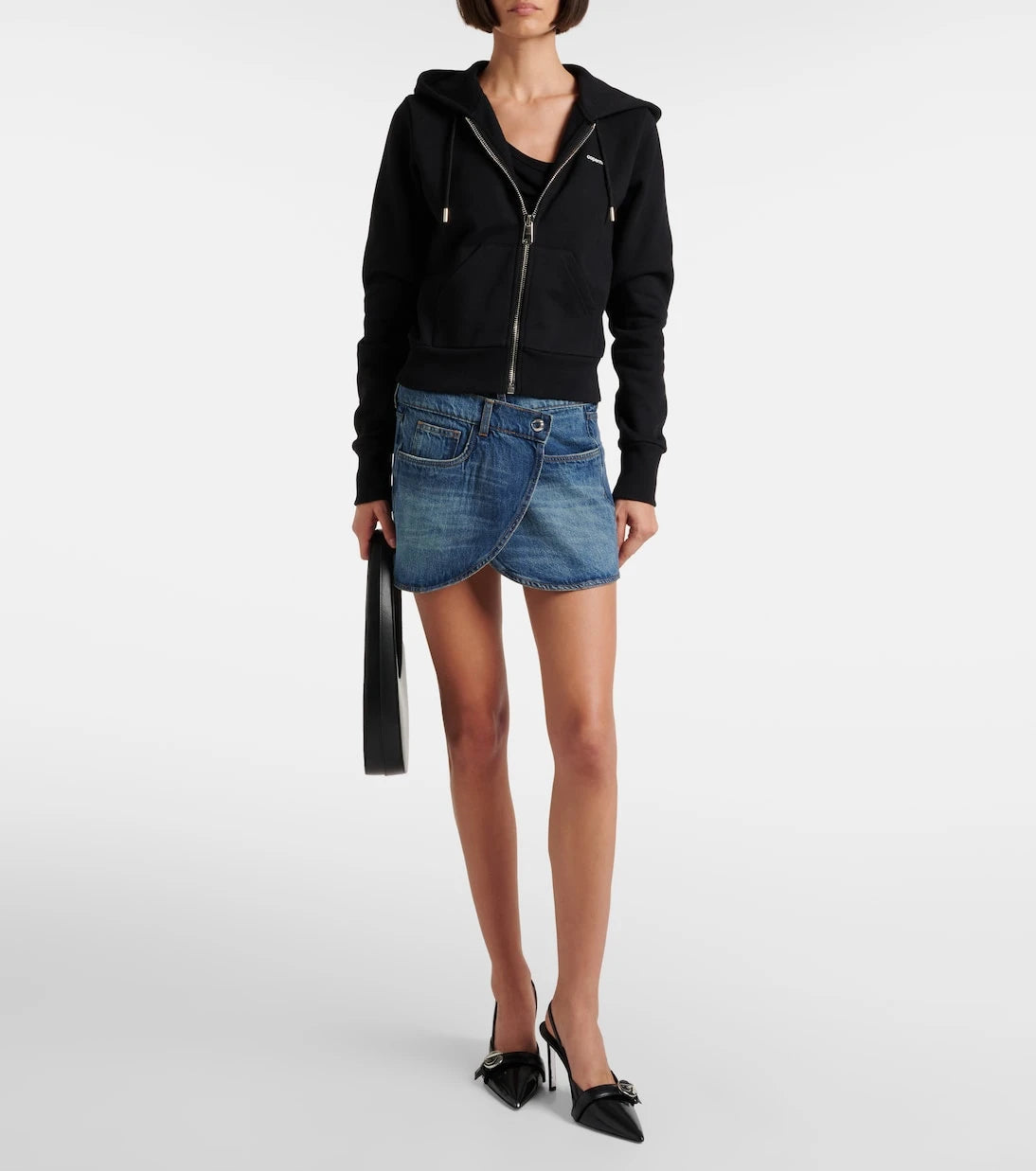 Coperni - Denim kruvaze etek
