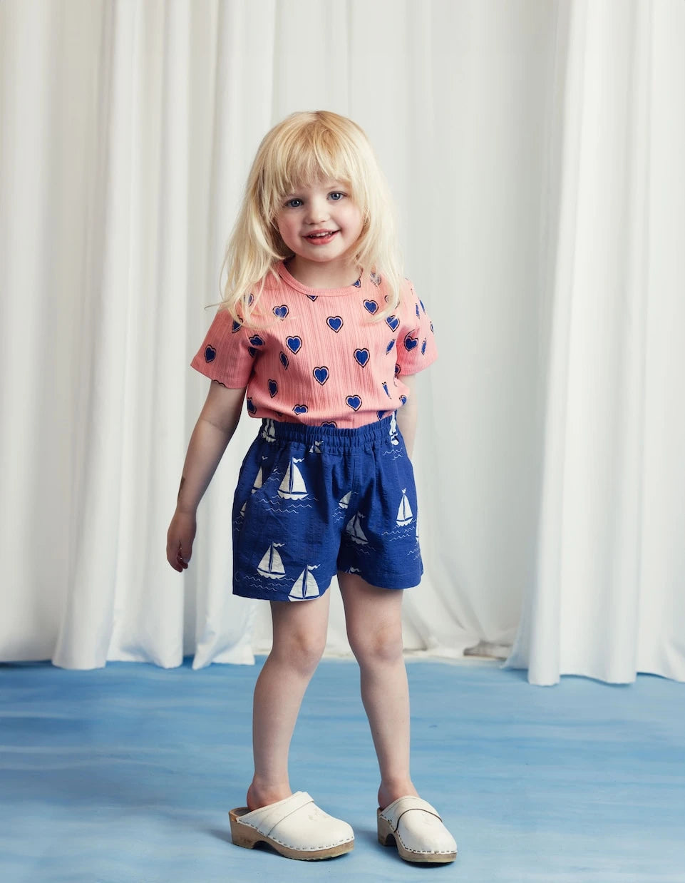 Mini Rodini - Outlined Hearts cotton-blend T-shirt
