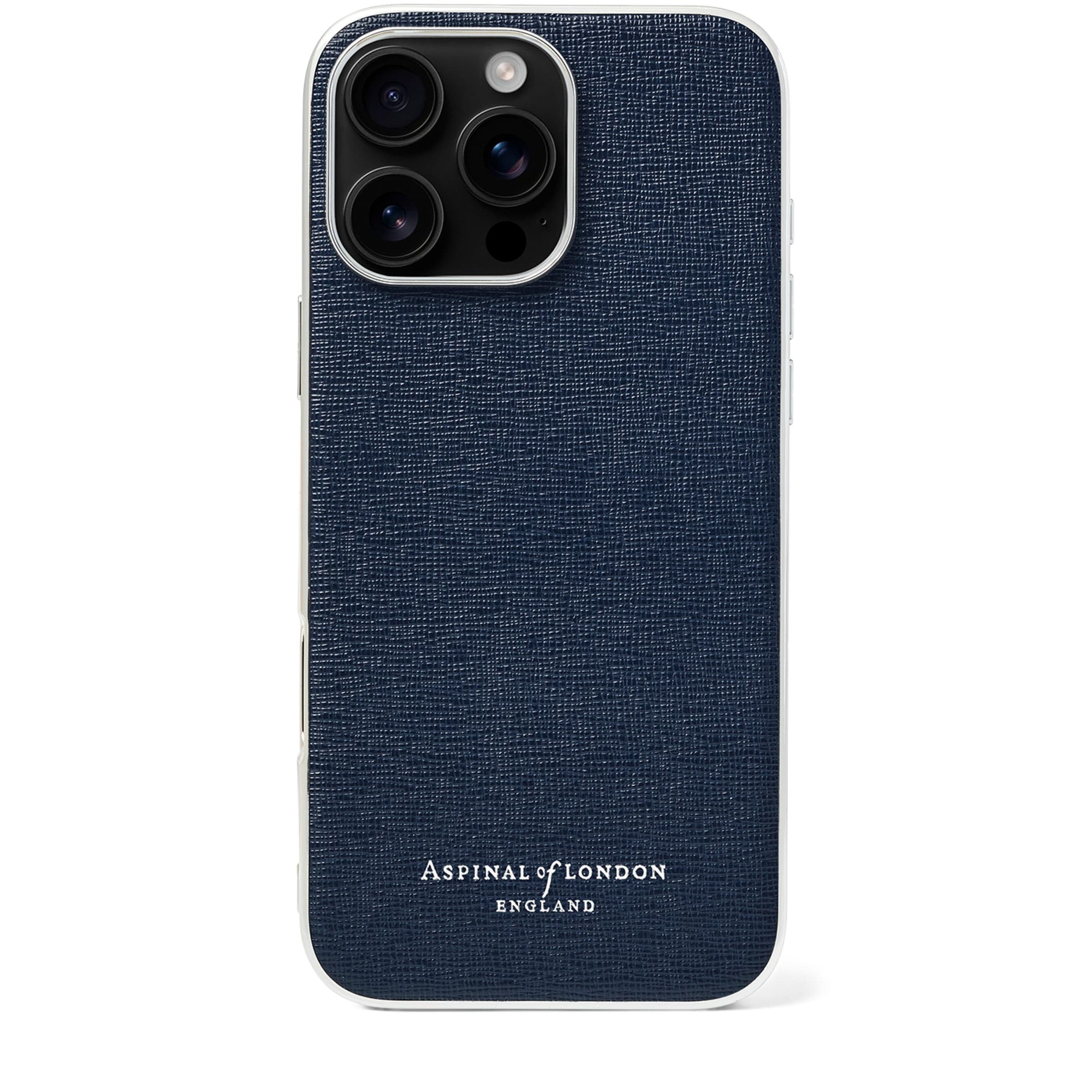 Navy Leather iPhone 16 Pro Max Case