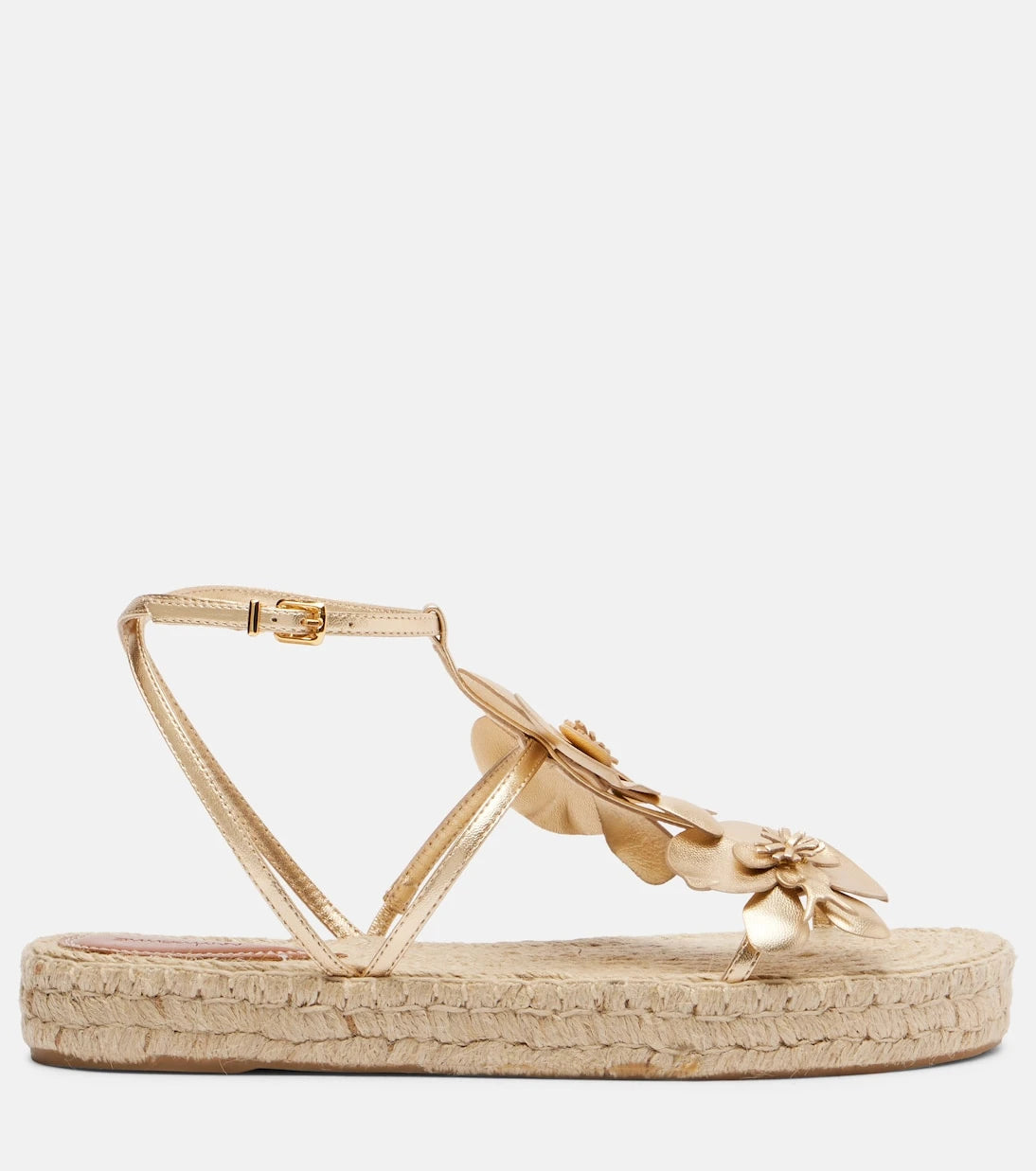 Zimmermann - Floral-appliqué leather espadrille sandals