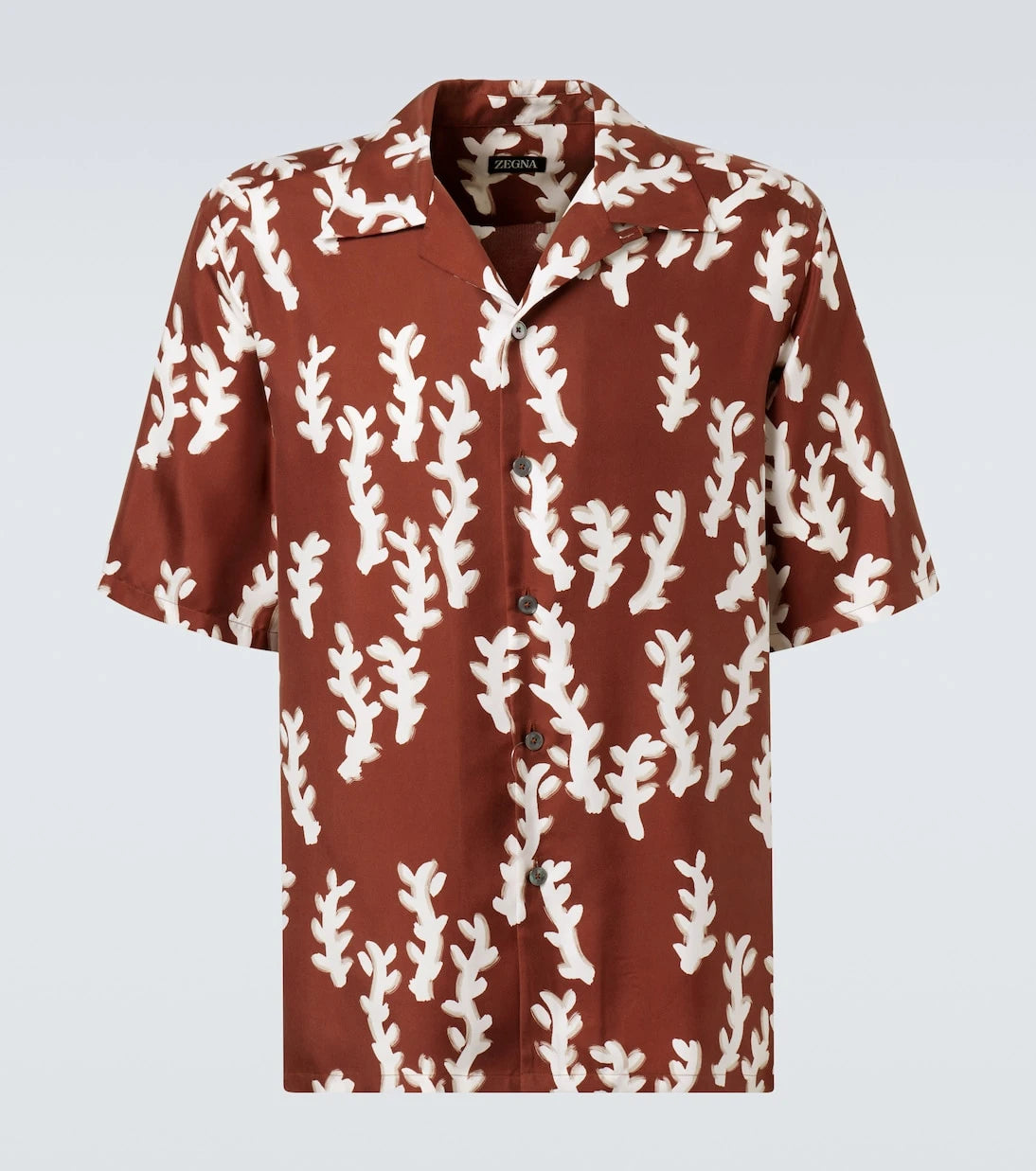 Zegna - Printed silk bowling shirt