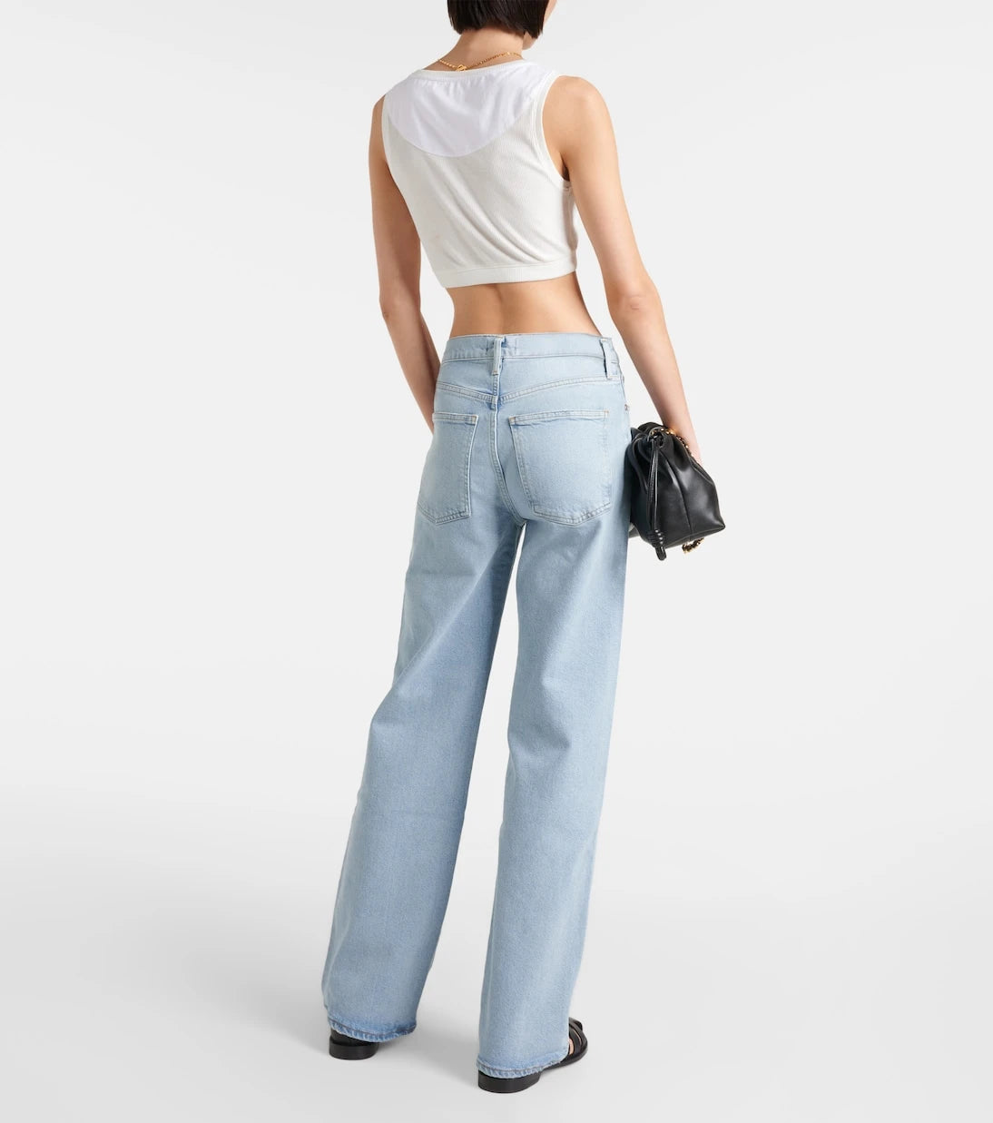 Agolde - جينز هاربر بقصة مستقيمة وخصر متوسط الارتفاع