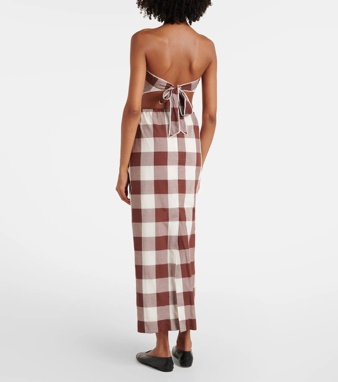 Posse - Callie gingham cotton crop top