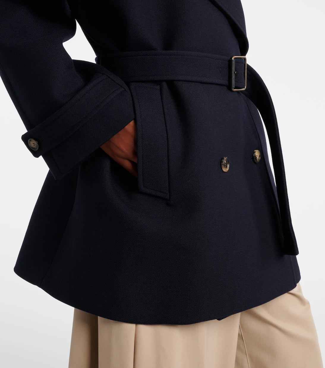 Loewe - Belted double-breasted wool coat