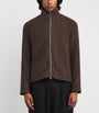 Brown Shrunken Fullzip Polo Jacket