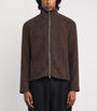 Brown Shrunken Fullzip Polo Jacket
