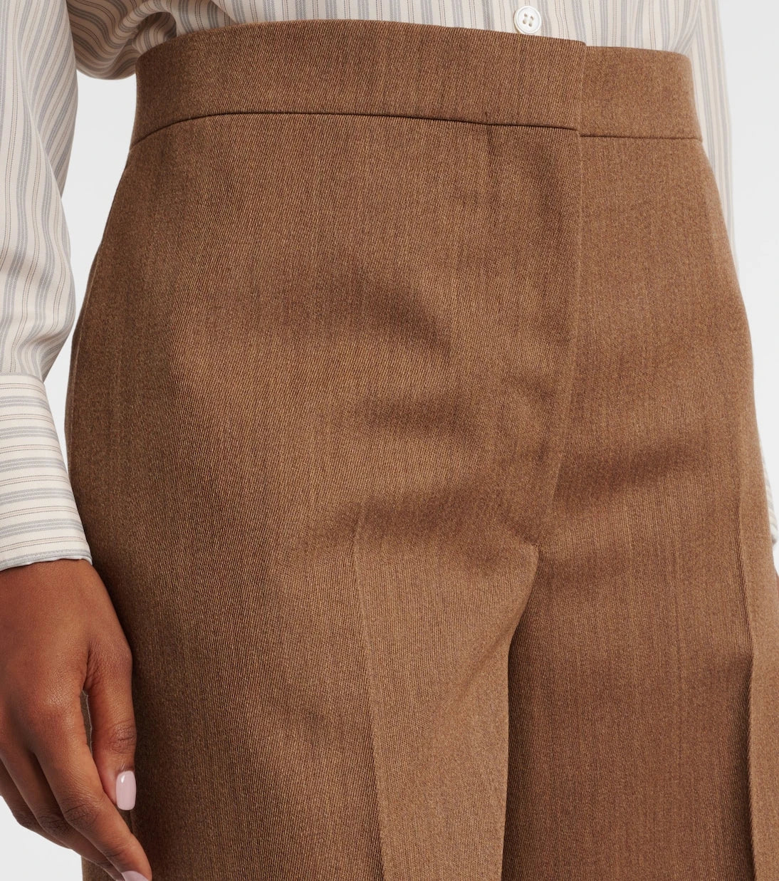 Fforme - Agel high-rise virgin wool wide-leg pants
