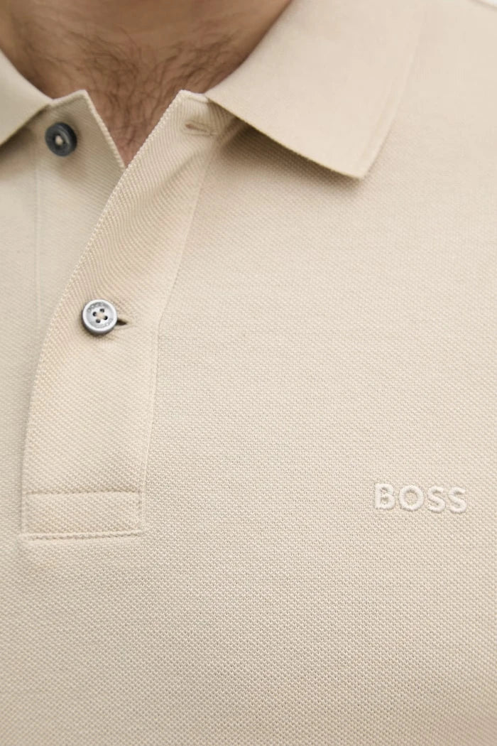 BOSS erkek pamuklu yakalı tişört Pallas
