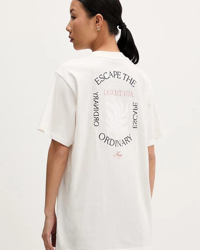 HUGO kadın pamuklu T-shirt Vintage Tee_25