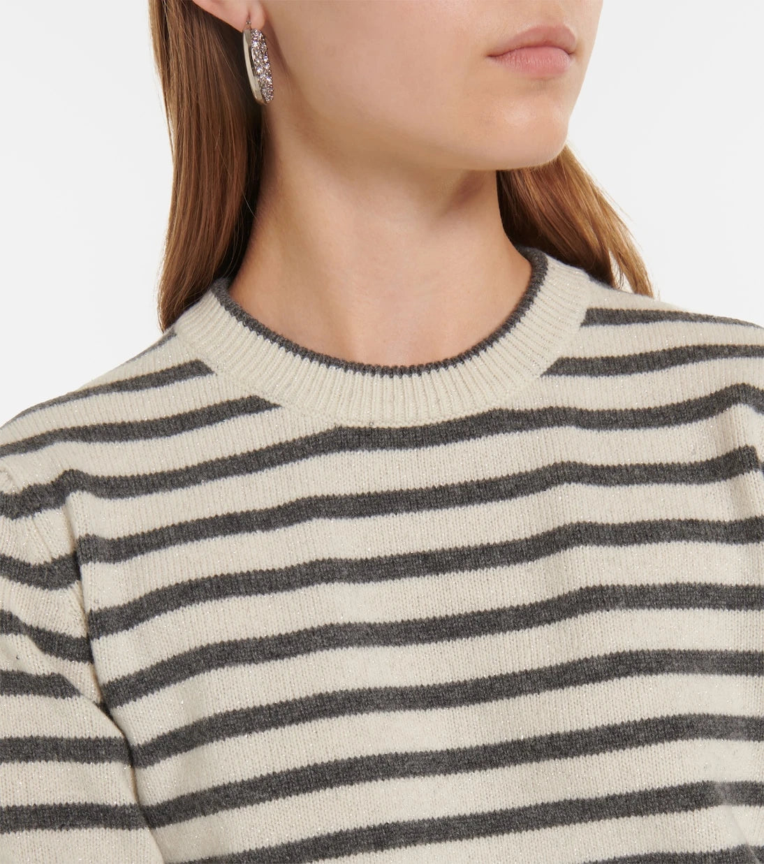 Brunello Cucinelli - Striped cashmere-blend sweater