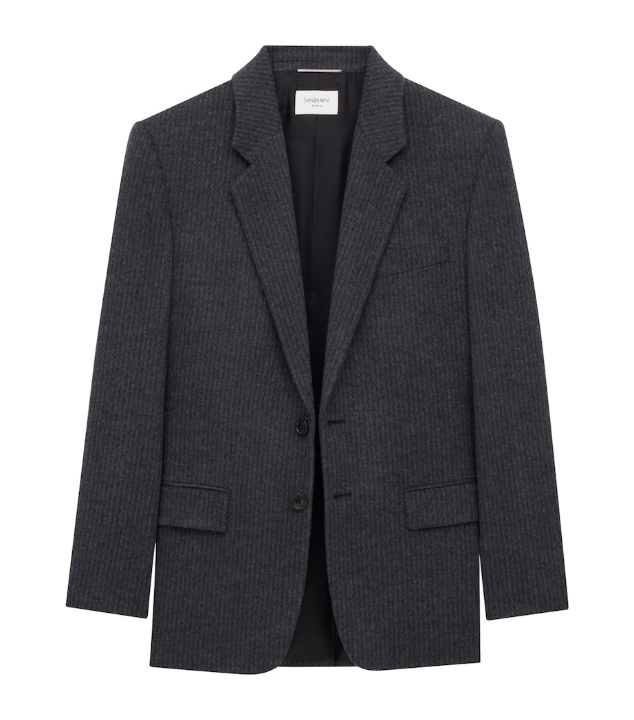 Saint Laurent Wool-Cashmere Single-Breasted Jacket