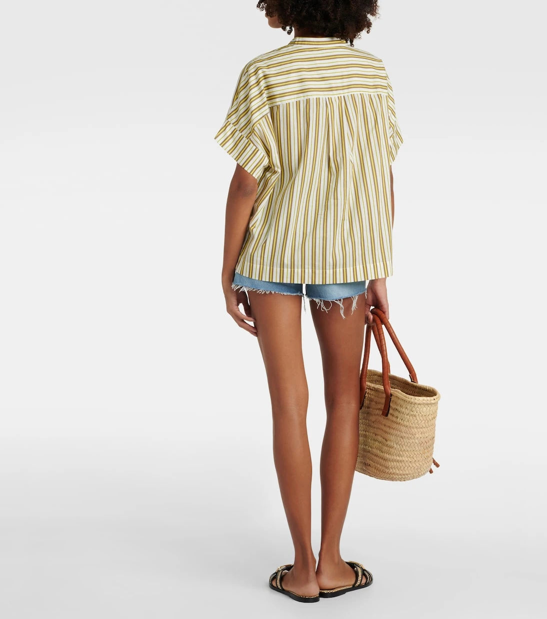 Yves Salomon - Striped cotton top