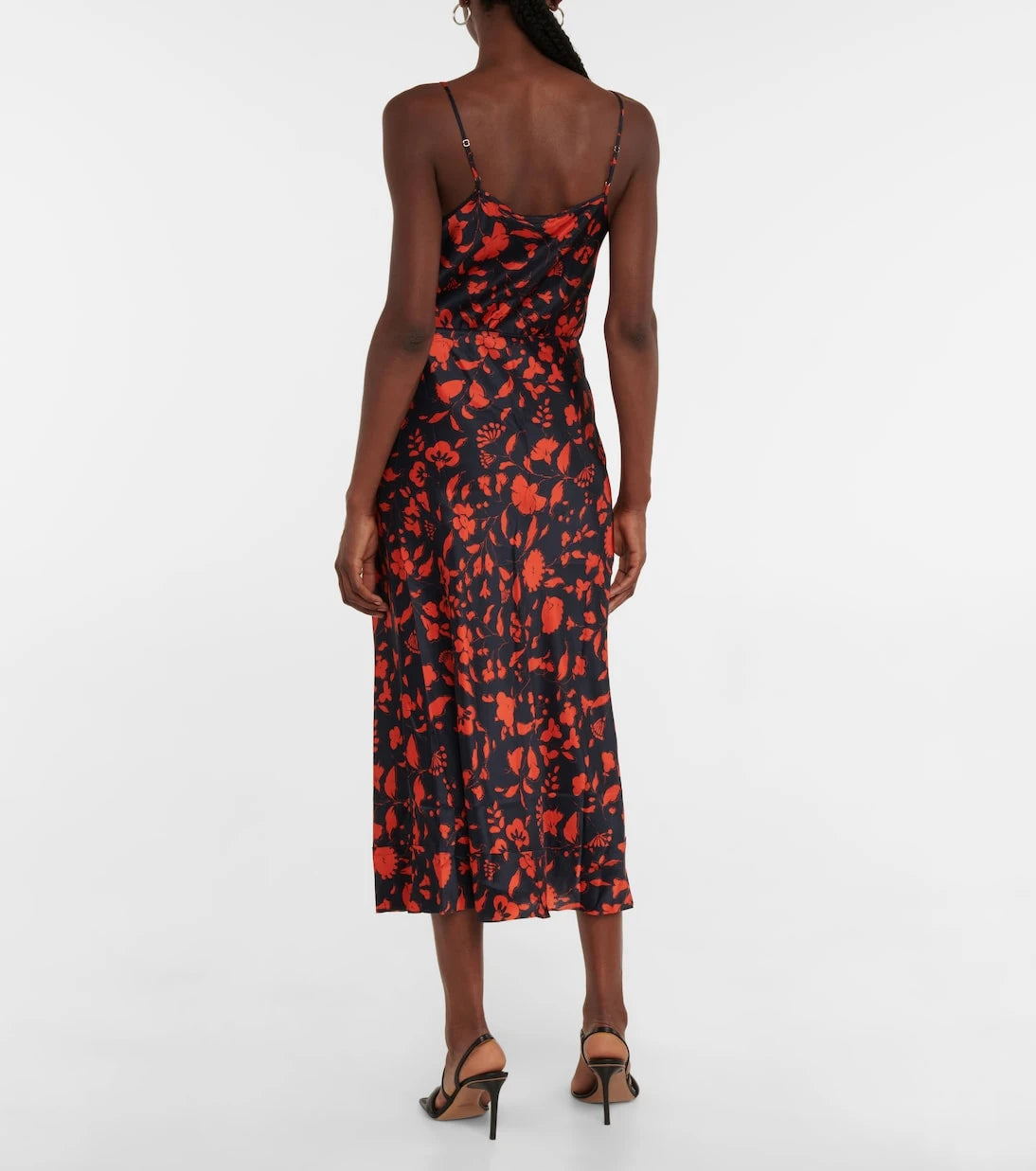 Lee Mathews - Bella floral silk slip midi skirt