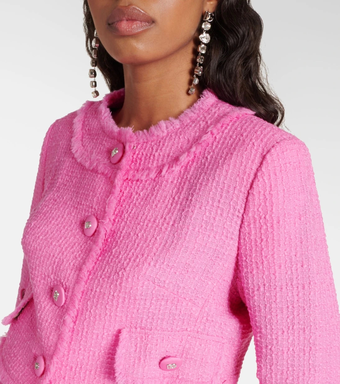 Dolce&Gabbana - Cropped wool-blend tweed jacket