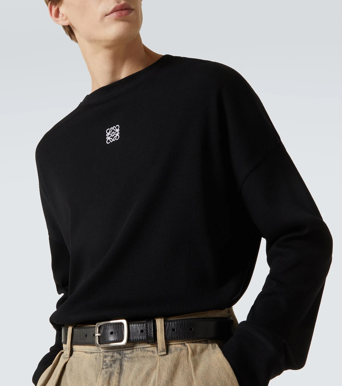 Loewe - Anagram ribbed-knit cotton T-shirt