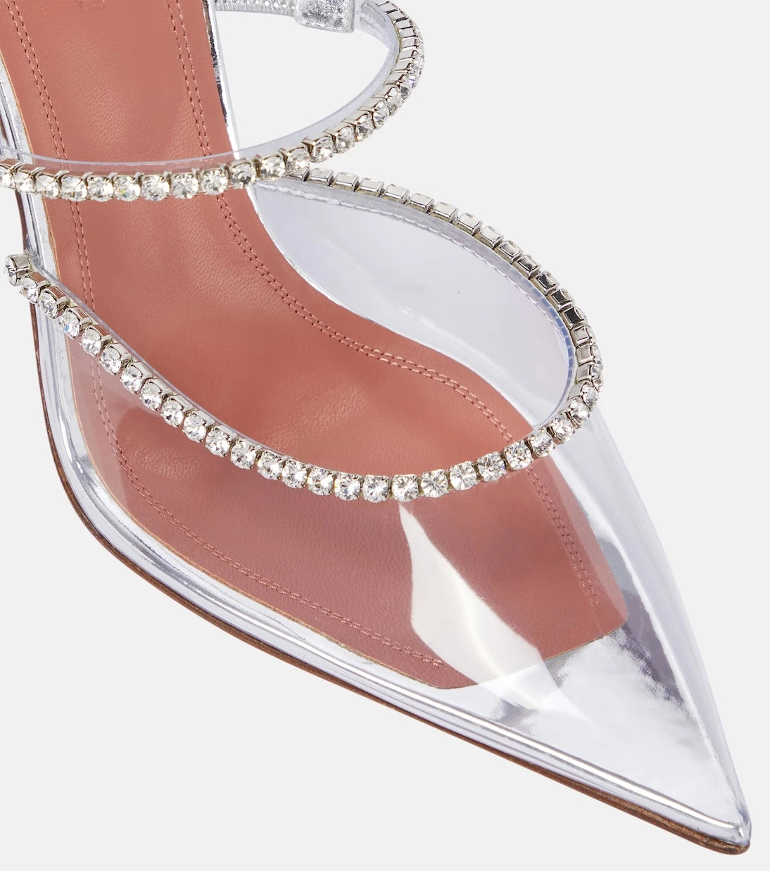 Amina Muaddi - Gilda embellished PVC mules