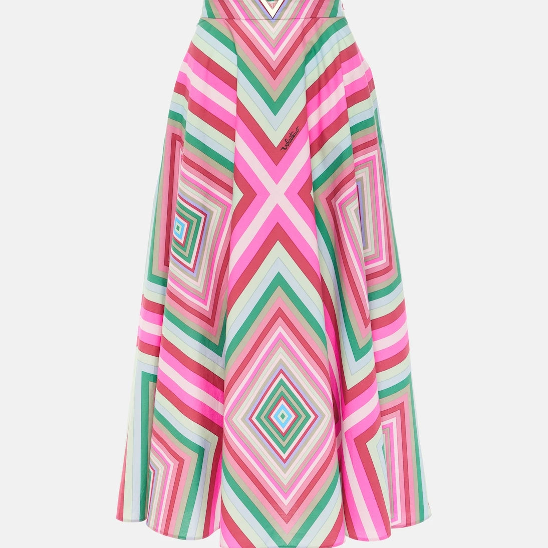 Valentino - Rhombus 75 cotton poplin maxi skirt