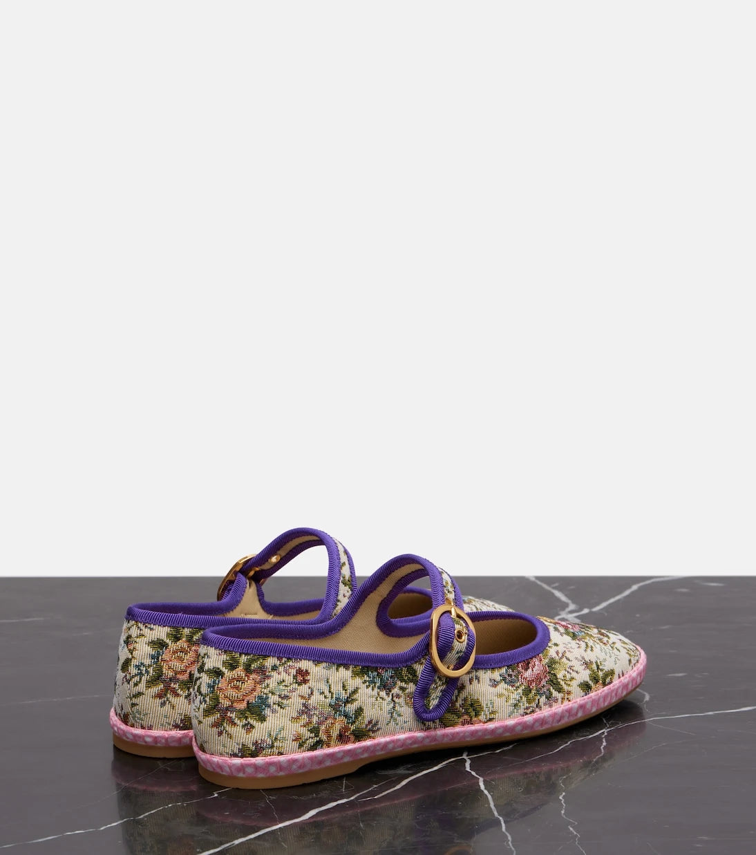 Valentino Garavani - Endouce floral Mary Jane flats