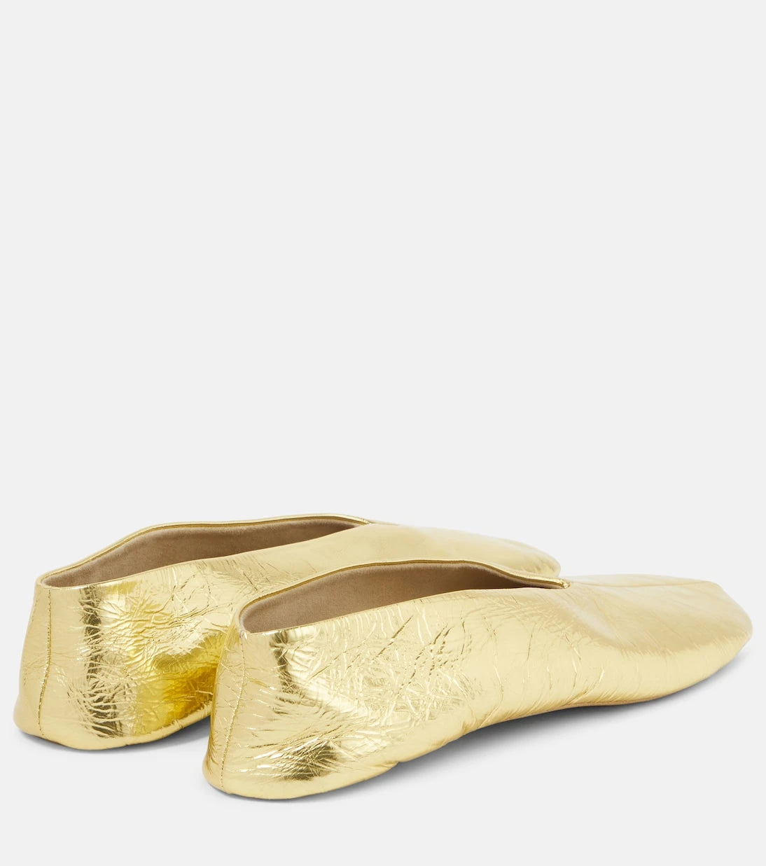 The Row - Stella metallic leather ballet flats