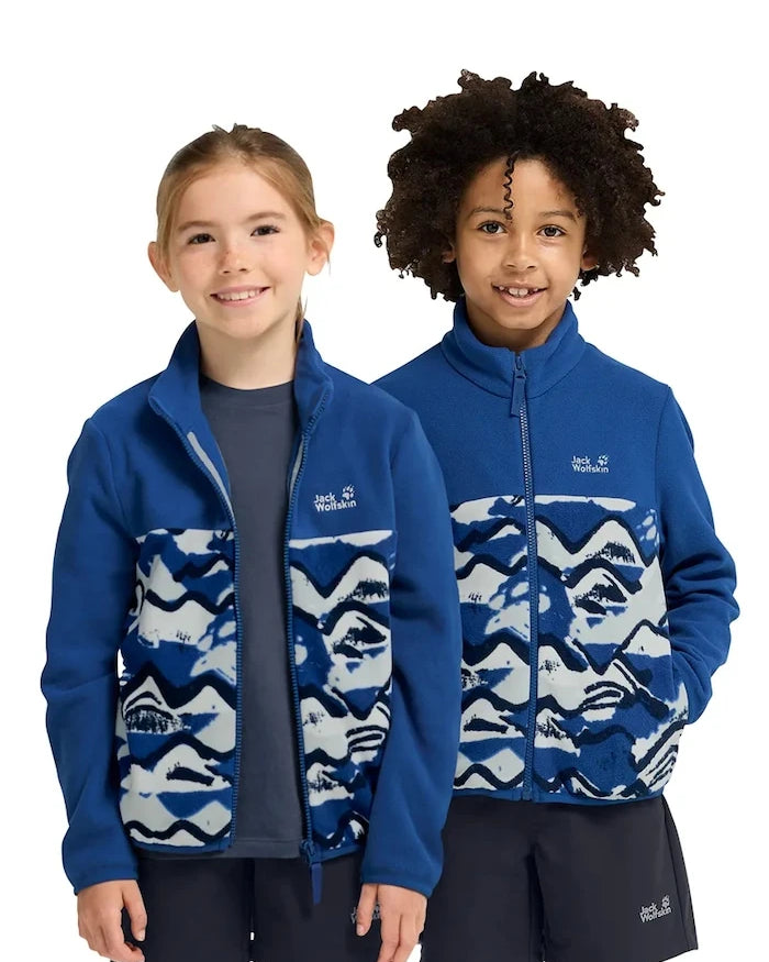 Jack Wolfskin поларен суичър за деца PAW ERA 100 PRINT FZ K
