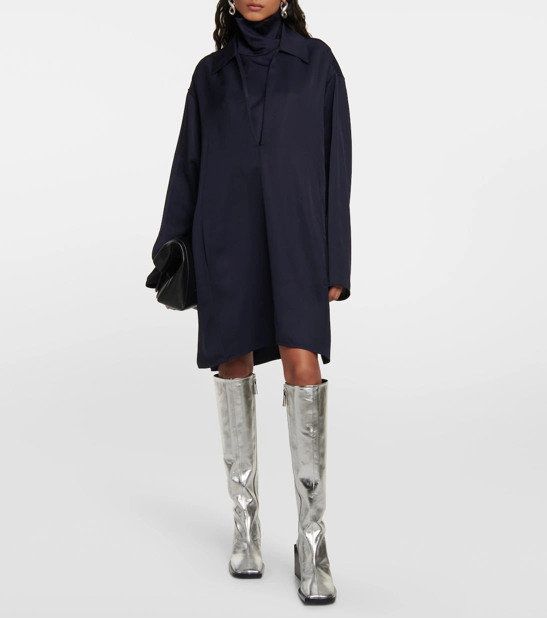 Jil Sander - Metallic leather knee-high boots