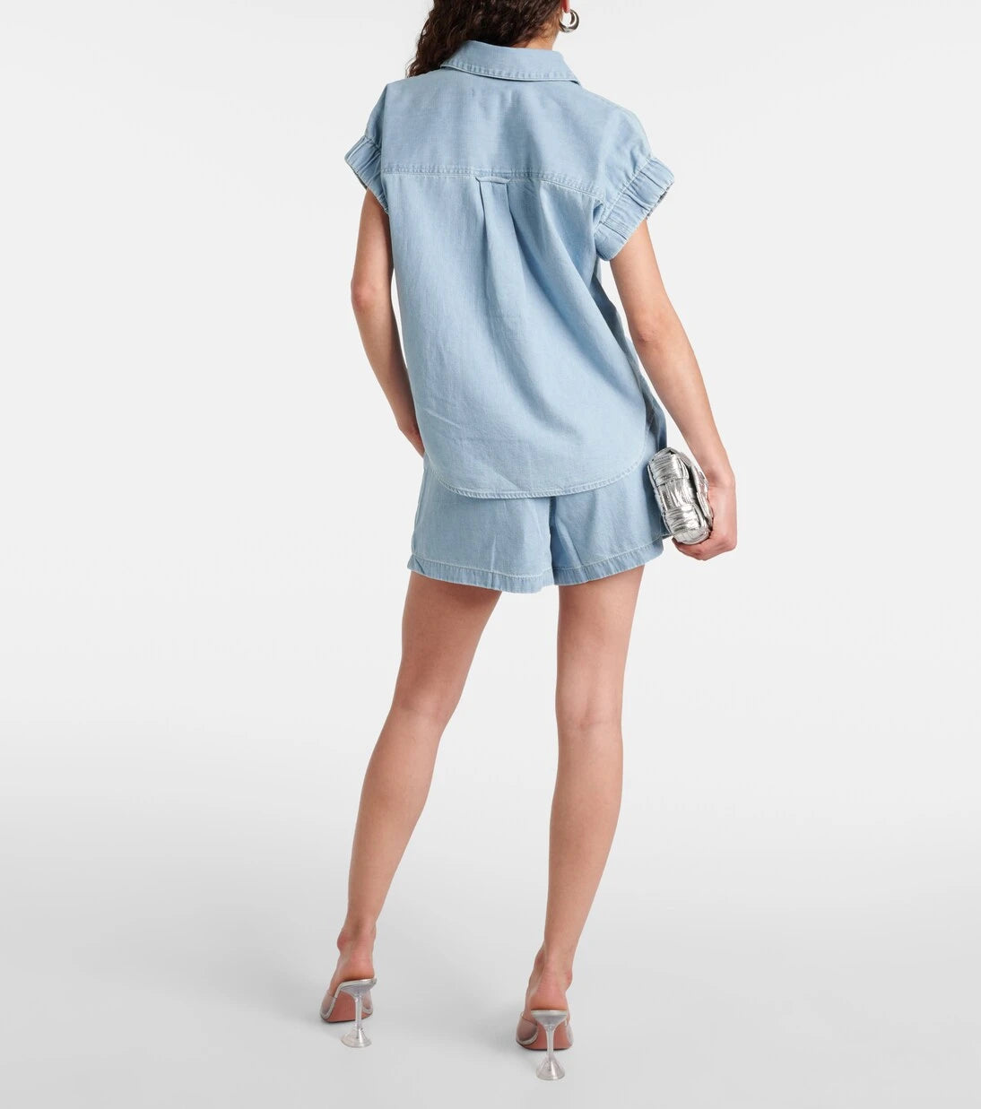 Veronica Beard - Almera cotton chambray top