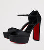 Christian Louboutin Black Sandaloo Leather Platform Sandals 130