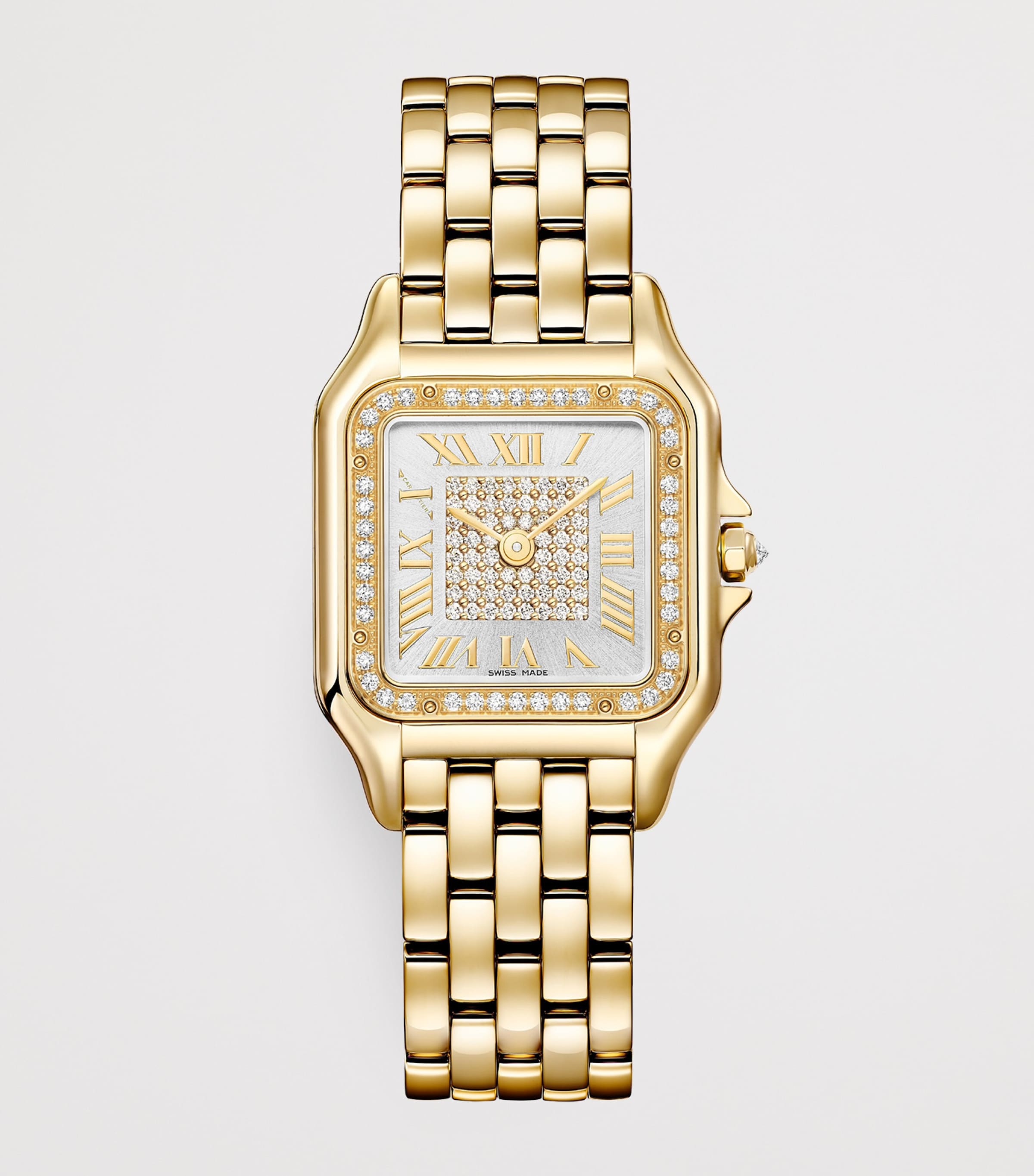 Medium Yellow Gold and Diamond Panthère de Cartier Watch 27mm