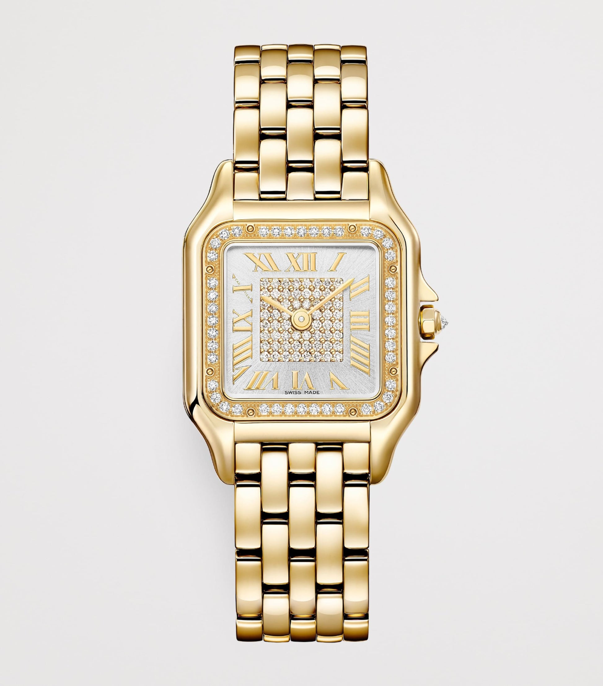 Medium Yellow Gold and Diamond Panthère de Cartier Watch 27mm