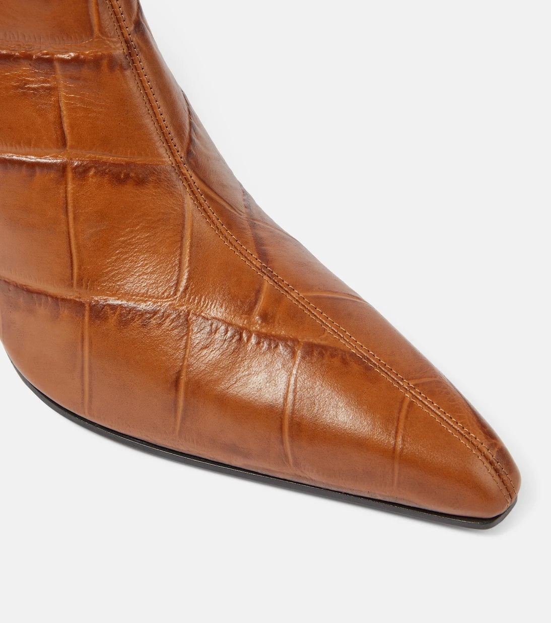 Paris Texas - Jane croc-effect leather knee-high boots