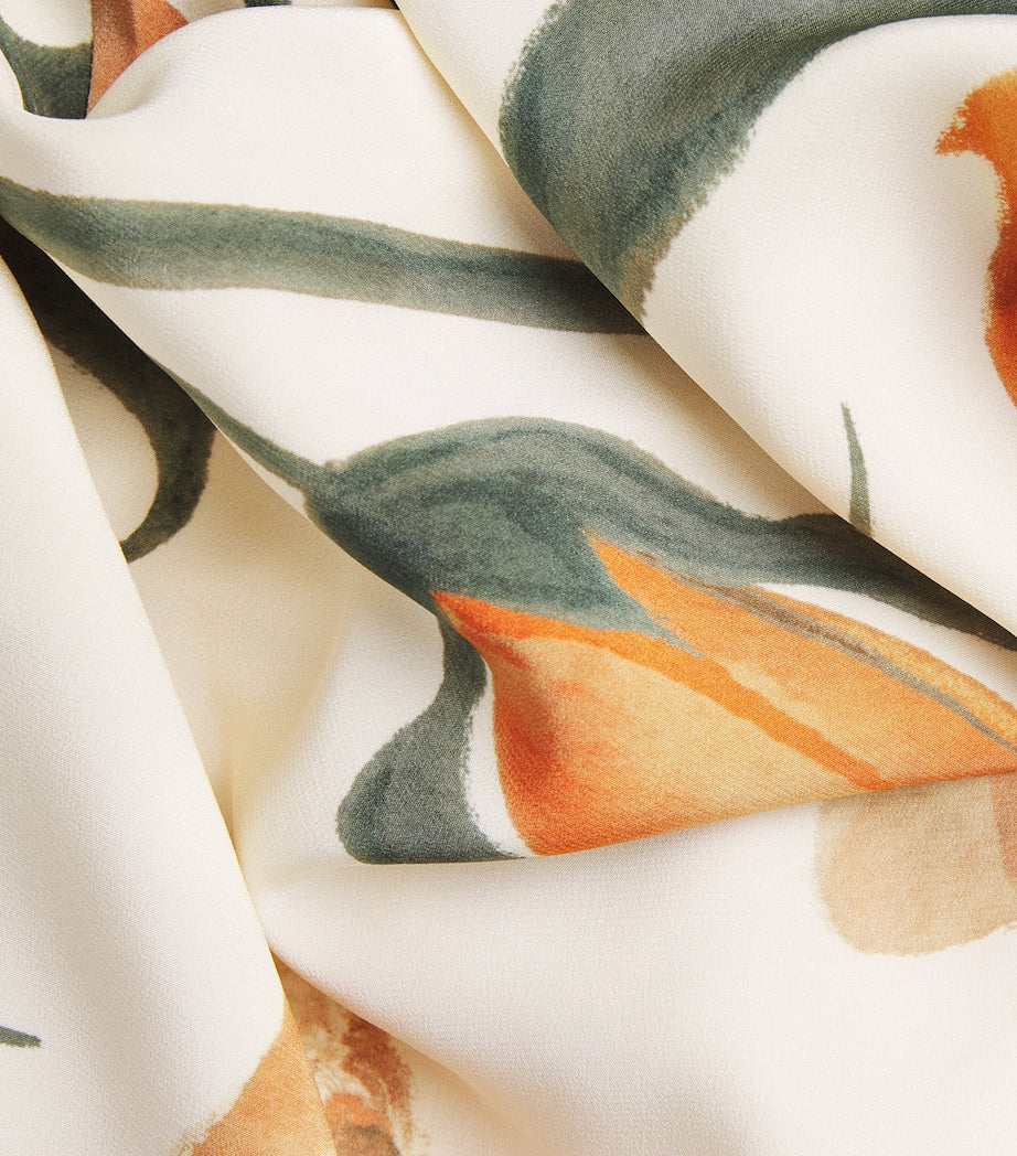 Multi Silk Floral Constance Maxi Dress