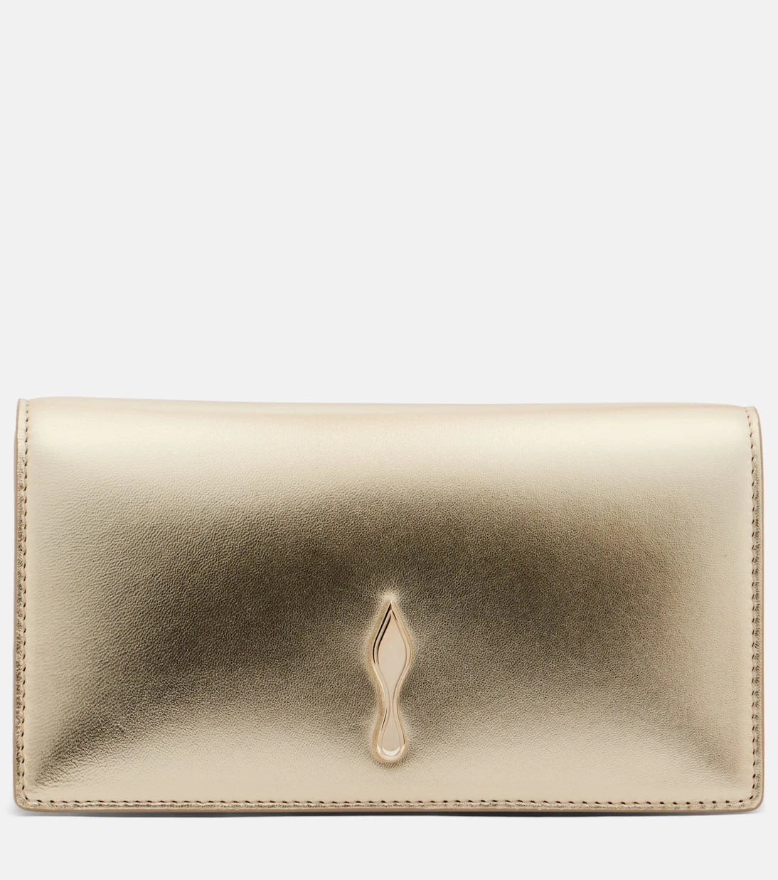 Christian Louboutin - Bettina Small metallic leather clutch