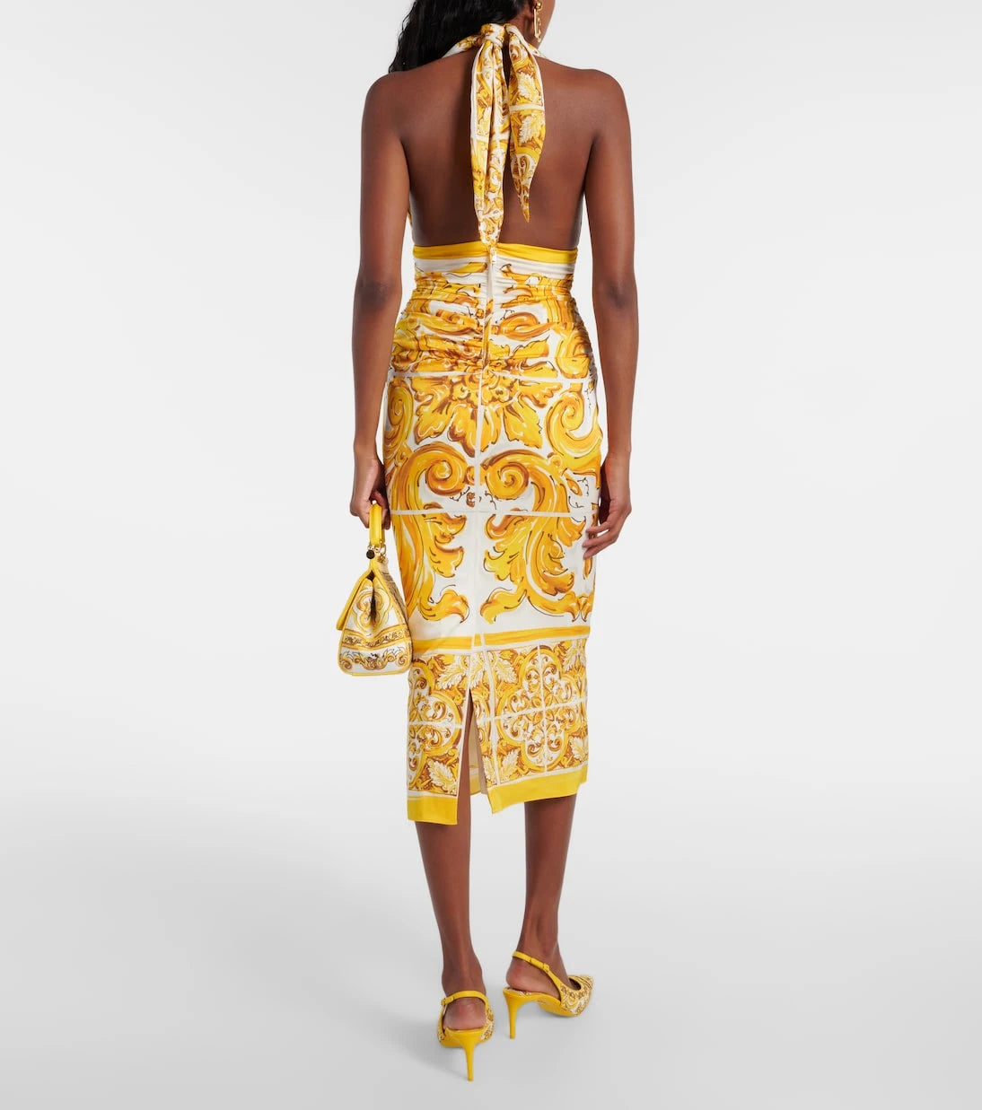 Dolce&Gabbana - Majolica silk-blend midi dress