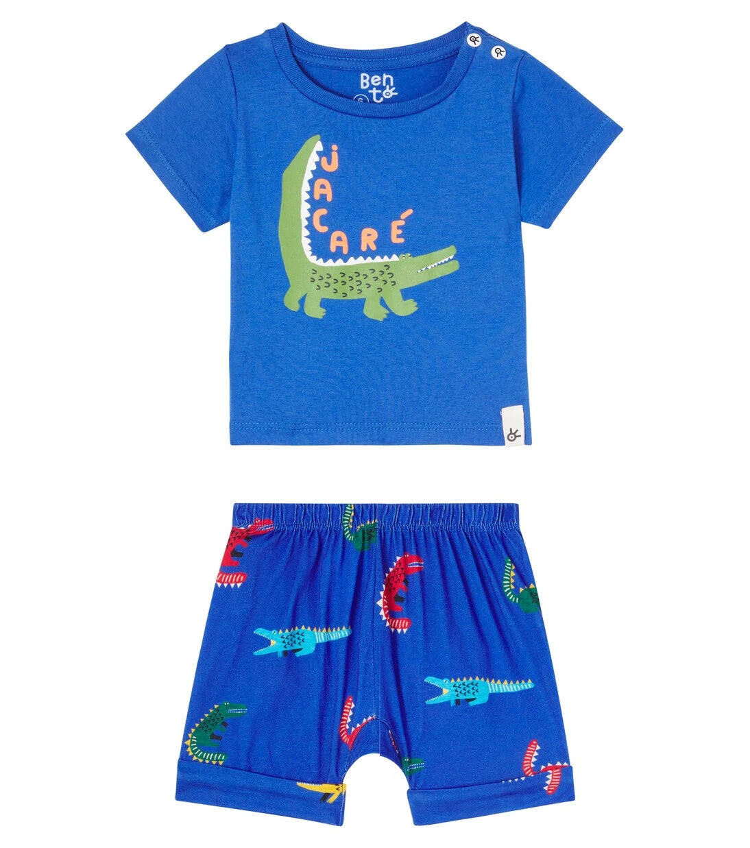 Fábula - Baby Jacassaurinho T-shirt and shorts set