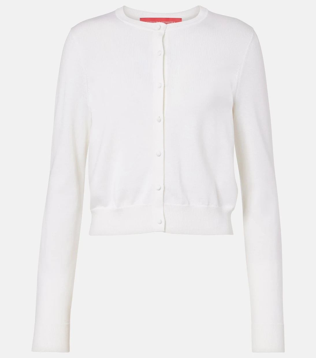 Carolina Herrera - Cropped silk and cotton cardigan