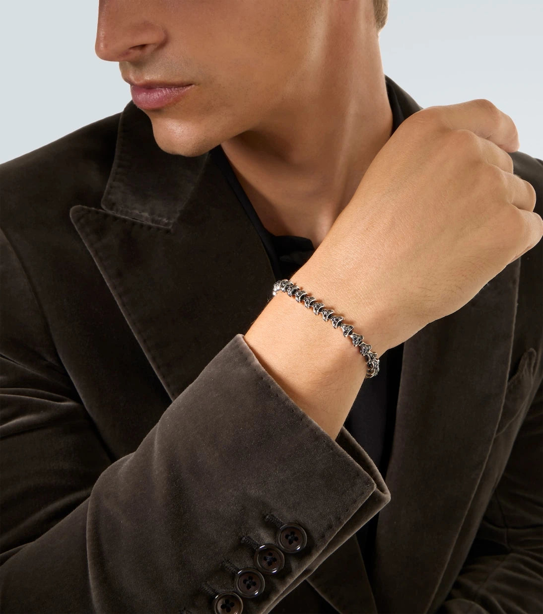 David Yurman - Armory® sterling silver bracelet with diamonds