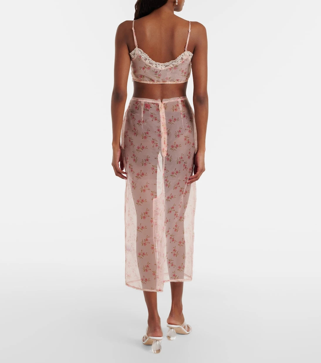 Simone Rocha - Floral midi skirt